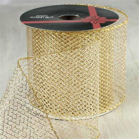 Gold Mesh Wired Ribbon Whats New Craft Supplies Craft Supplies