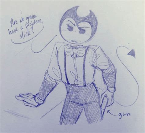 Mob Boss Bendy Au 4 Look At This Handsome Guy Right There Favorite