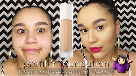 Fenty Beauty Profiltr Foundation First Impression Review Youtube