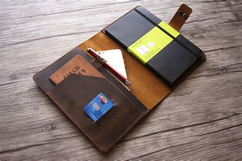 Personalized Leather Moleskine Notebook Cover Flixts