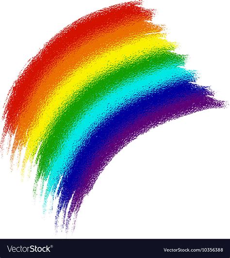 Rainbow Banner From The Brush Strokes Royalty Free Vector