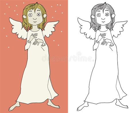Angel Or Cupid Little Baby L Hand Drawn Vector Stock Vector