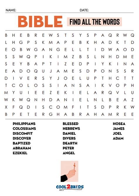 Printable Bible Word Search Cool2bkids