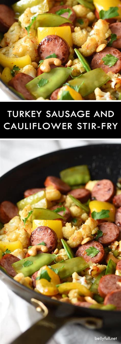 Here is a really fast and delicious recipe that i make a few times a week for my family. Turkey Sausage and Cauliflower Stir-Fry