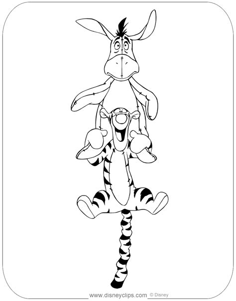 Eeyore Coloring Pages Tigger