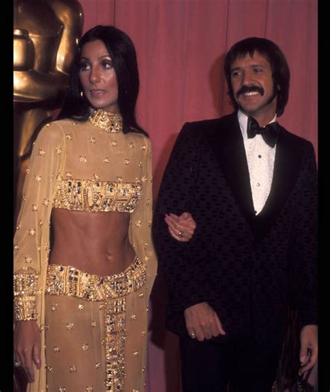 Cher And Singer Sonny Bono Attend The 45th Annual Academy Awards Cher