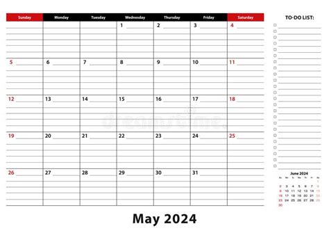 May 2024 Monthly Desk Pad Calendar Week Starts From Sunday Size A3