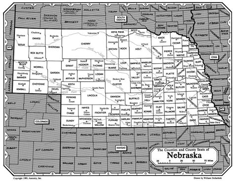 Map Of Nebraska Rootsweb