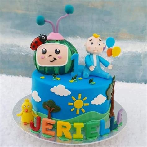 Comes with free cupcakes too! Enjoy this fun and colorful cocomelon cake. | Cake, Cake ...