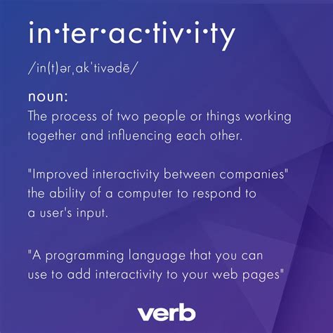 Verb On Twitter Interactivity Is One Of Our Favorite Words At Verb