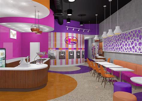 Eye Catching Ice Cream Shop Design With Ice Cream Display Counter