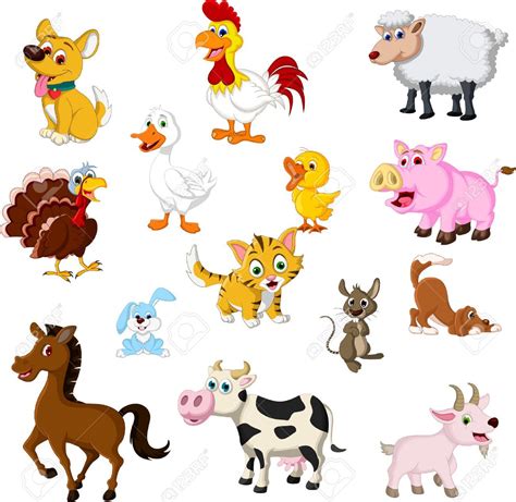 Farm Animal Cartoon Collection Royalty Free Cliparts Vectors And