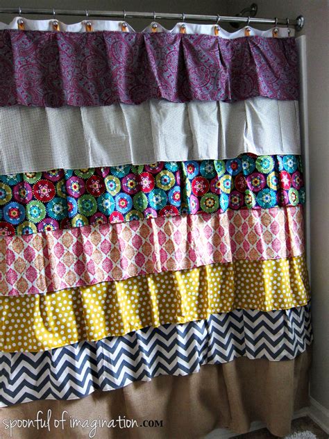 Have your primary diy and crafting skills always lied in things like knitting, bracelet making, and weaving? DIY Ruffled Shower Curtain - Spoonful of Imagination