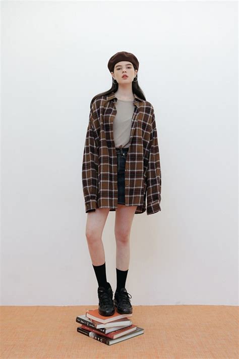 Nevermndloose Fit Checkered Shirt Mixxmix Checkered Outfit