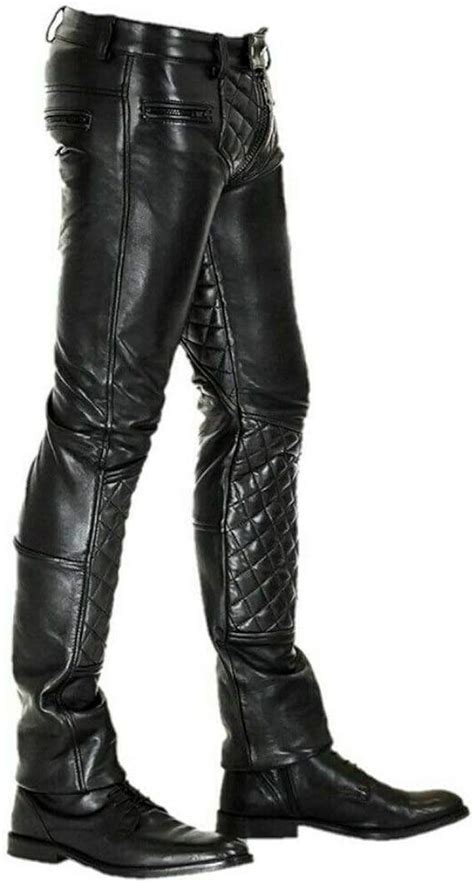 leather authority men s handmade original leather breeches padded bluf lederhosen bikers trouser