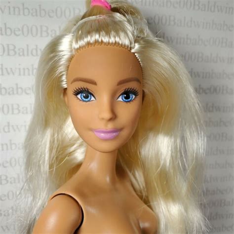 Barbie Doll Mattel Nude Blue Eyes Blonde Hair Side Pony Tails Pink My XXX Hot Girl