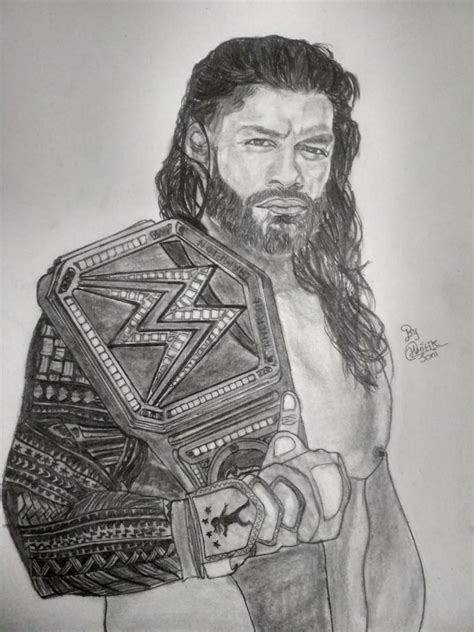 Roman Reigns By Me Drawing