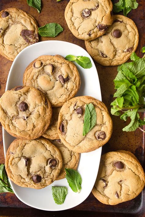 Our most trusted chocolate chip cookie in spanish recipes. Mint Chocolate Chip Cookies with fresh mint - Dessert for Two