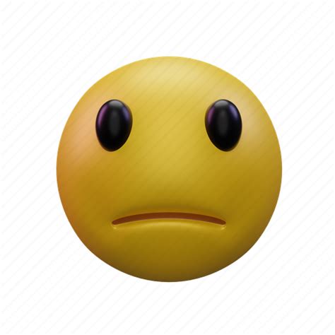 Slightly Frowning Face Emoji 3d Illustration Download On Iconfinder