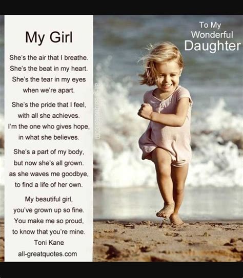 Poem To Daughter Birthday Quotes For Daughter Daughter Poems Father