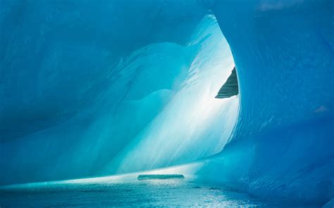 Download Wallpaper 3840x2400 Ice Ice Floes Cave Water