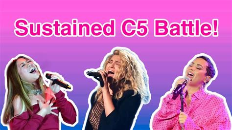 female singers sustained c5 battle youtube