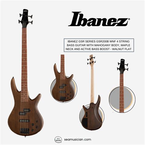 Ibanez Gsr Series Gsr B Wnf String Bass Guitar With Mahogany Body
