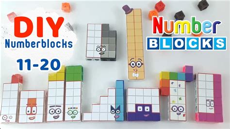 Diy Numberblocks 21 To 29 Custom Building Blocks