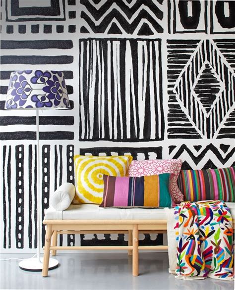 Painted Graphic Feature Walls Are Just Fab Homejelly