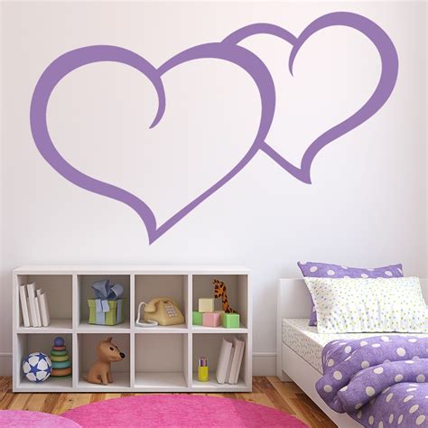 Double Heart Wall Sticker Love Heart Wall Art
