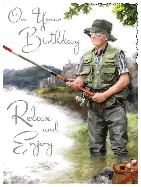 Male Birthday Card Fisherman Highworth Emporium