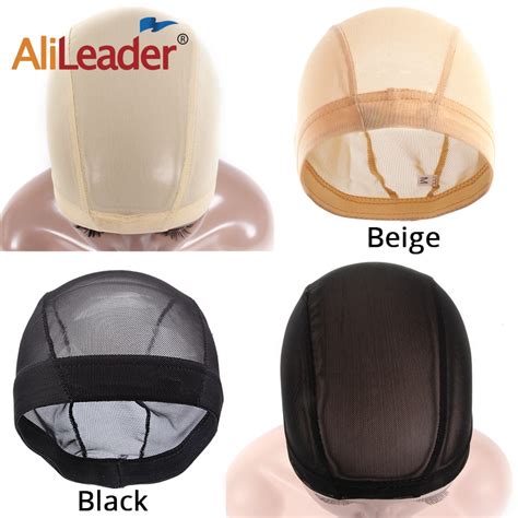 Alileader 1Pcs Black Blond Nude Mesh Dome Cap Ventilated Wig Cap For