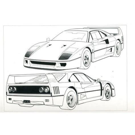 Line version of my f1 drawing. beautifully engineered — Ferrari F40 Owner's Manual - Line Diagrams The... | Ferrari f40 ...