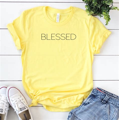 Blessed Tee Shirt Christian Shirt Blessed T Shirt Etsy