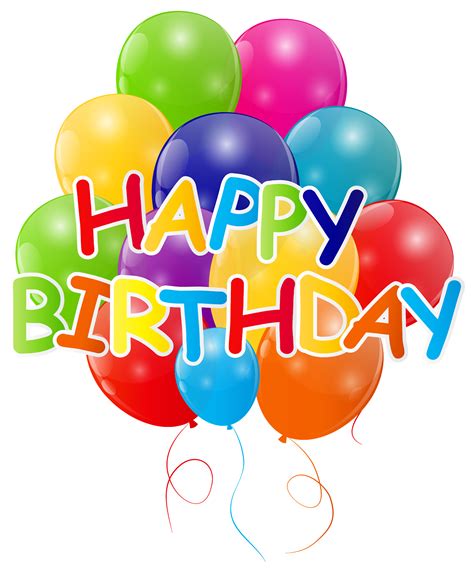 Balloon Birthday Clip Art Happy Birthday Transparent Png Image
