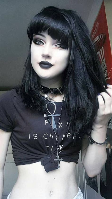 Pin By James Root On Womens Gothic Hair And Makeup Hot Goth Girls Goth