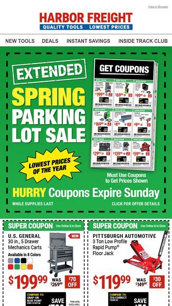 Final Day Our Parking Lot Sale Is Almost Over Harbor Freight Tools Email Archive