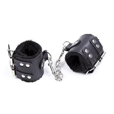 Adult Games Leather Sexy Restraints Bondage Handcuffs Erotic Toys Role