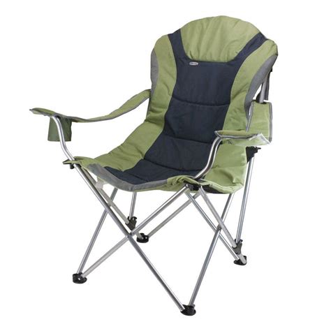 Picnic Time Reclining Camp Sage Green And Dark Grey Patio Chair 803 00 130 000 0 The Home Depot