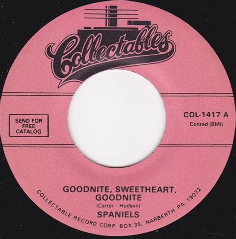 Spaniels Goodnite Sweetheart Goodnite You Dont Move Me Vinyl