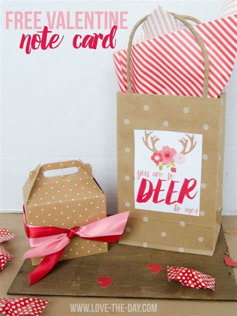 ‘deer To Me Valentine Card Free Printable By Love The Day Valentines