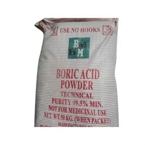 Boric Acid Powder Packaging Size 50 Kg Grade Standard Technical