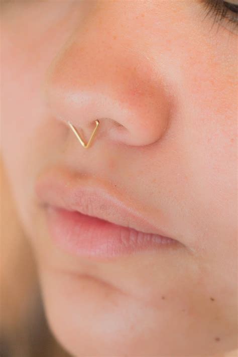 Bull Ring Cow Piercing Septum Ring Triangle Cartilage Etsy