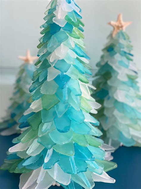 Sea Glass Christmas Tree Sea Glass Xmas Tree Decoratin Sea Etsy Uk