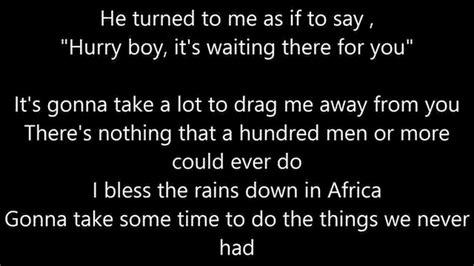 toto africa lyrics youtube music