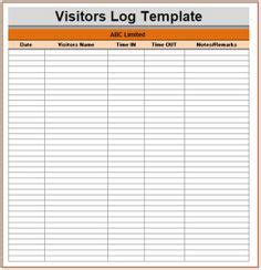visitor log templates templates visitors book words