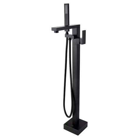 Free Standing Square Style Bath Mixer Matte Black Buy Online In South