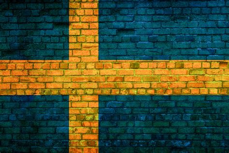 Schweden Flagge Gemalt Auf Mauer Kostenloses Stock Bild Public Domain Pictures