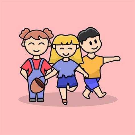 Premium Vector Cute Kids Illustration