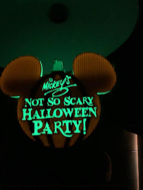 Mickeys Not So Scary Halloween Party Sign Glows In The Etsy
